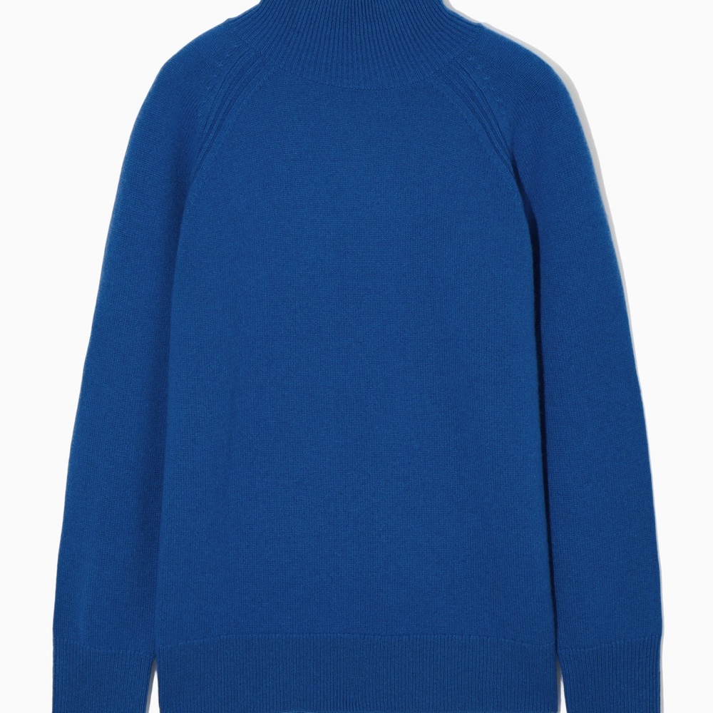 COS Blue Turtleneck Sweater